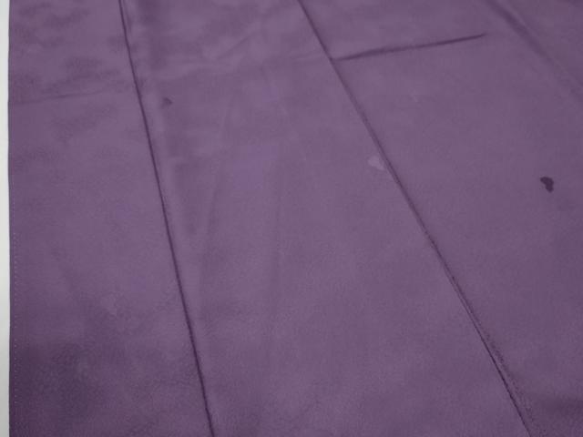 平和屋着物●本加賀友禅作家　由水煌人監修　色無地　寿光織　瓢箪地紋　古代紫色　正絹　逸品　CABE2829yc