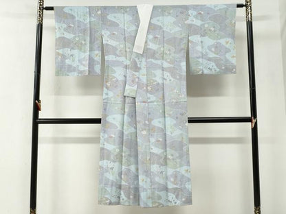 平和屋着物●長襦袢　無双仕立て　草花文　正絹　逸品　CABE2831yc