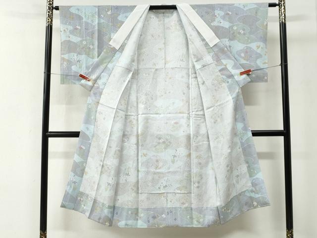 平和屋着物●長襦袢　無双仕立て　草花文　正絹　逸品　CABE2831yc