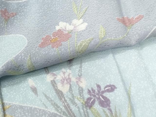 平和屋着物●長襦袢　無双仕立て　草花文　正絹　逸品　CABE2831yc