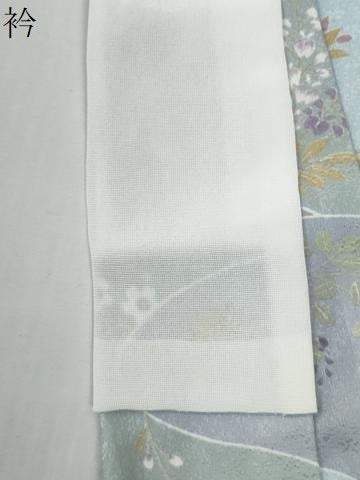 平和屋着物●長襦袢　無双仕立て　草花文　正絹　逸品　CABE2831yc