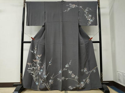 平和屋着物●訪問着　裏菊枝梅文　正絹　逸品　CABE2835yc