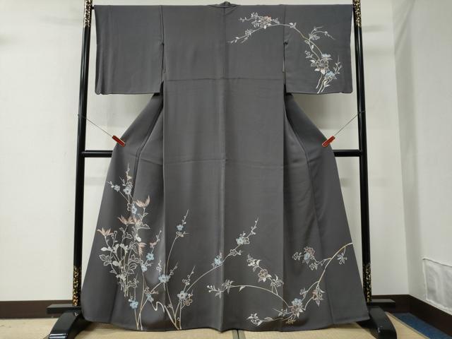 平和屋着物●訪問着　裏菊枝梅文　正絹　逸品　CABE2835yc