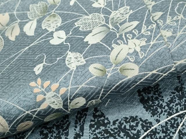 平和屋着物●中国三大刺繍　スワトウ刺繍　訪問着　扇面草花文　暈し染め　　正絹　逸品　CABE2838yc