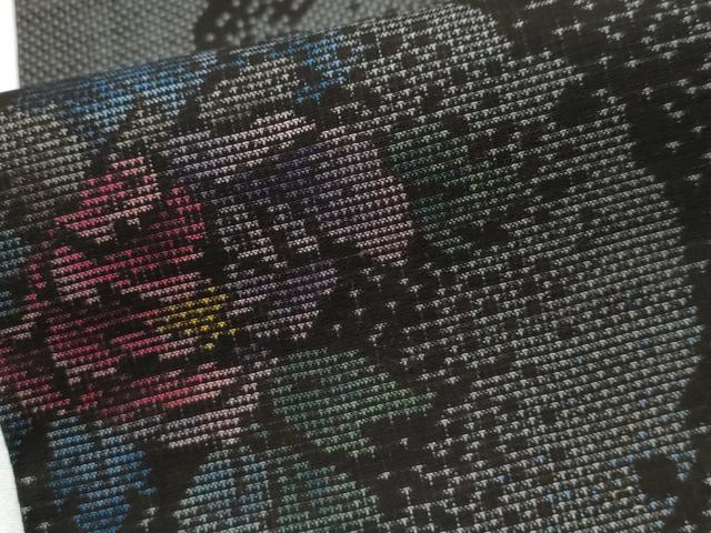 平和屋着物●本場大島紬　9マルキ　雪輪牡丹文　正絹　逸品　CABE2842yc