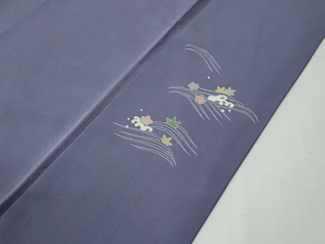 平和屋着物●京の名門　じゅらく謹製　帝王紫　訪問着　刺繍　几帳立波舞花文　金彩　正絹　逸品　CABE2851yc
