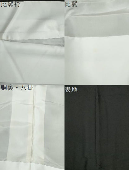平和屋着物●豪華黒留袖　作家物　草花文　暈し染め　金彩　正絹　逸品　未使用　CABE2857yc