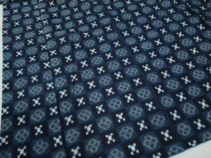平和屋着物●久留米絣　市松吉祥文　綿　逸品　CABE2863yc