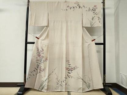平和屋着物●訪問着　友禅　枝花文　暈し染め　正絹　逸品　CABE2866yc