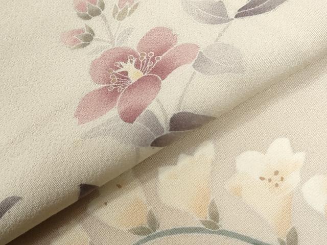 平和屋着物●訪問着　友禅　枝花文　暈し染め　正絹　逸品　CABE2866yc