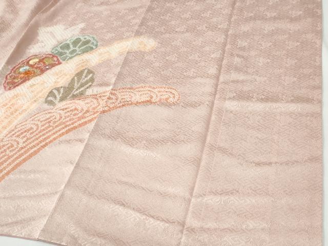 平和屋着物●創業460年・千總　訪問着　駒刺繍　絞り　立波草花文　正絹　逸品　CABE2884yc