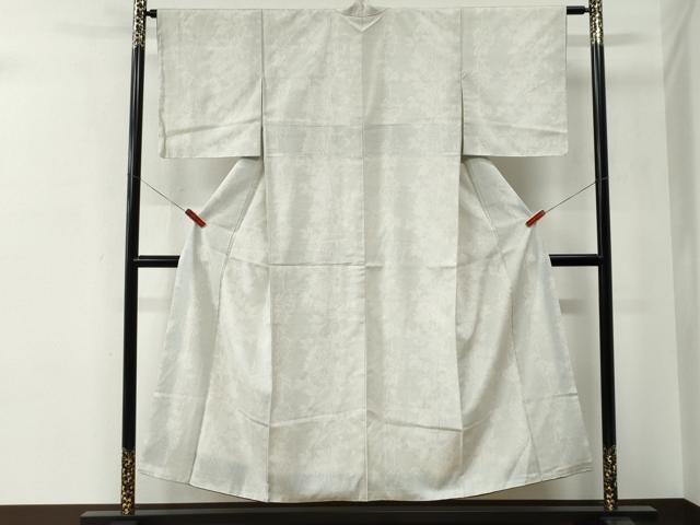 平和屋着物●本塩沢　110亀甲　枝葉文　正絹　逸品　未使用　CABE2885yc