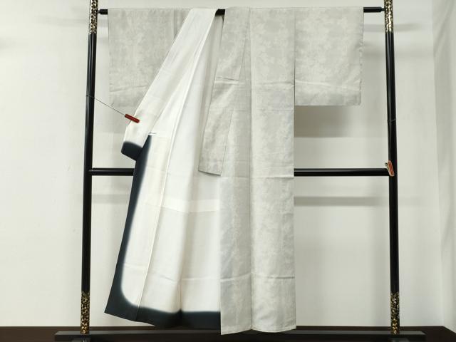 平和屋着物●本塩沢　110亀甲　枝葉文　正絹　逸品　未使用　CABE2885yc