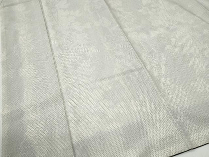 平和屋着物●本塩沢　110亀甲　枝葉文　正絹　逸品　未使用　CABE2885yc