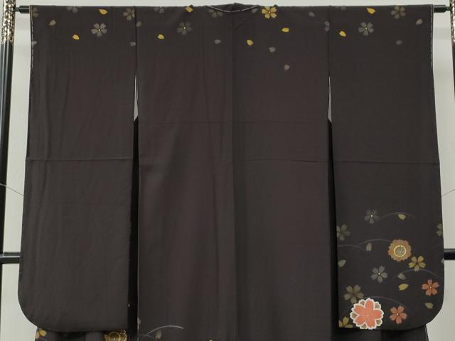 平和屋着物●豪華振袖　芝草舞桜文　金彩　正絹　逸品　未使用　CABE2891yc