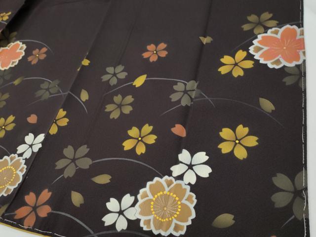 平和屋着物●豪華振袖　芝草舞桜文　金彩　正絹　逸品　未使用　CABE2891yc