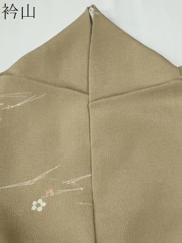 平和屋着物●上質な小紋　溢れ松　梅　笹　鬼しぼ縮緬　正絹　逸品　CABE2900yc