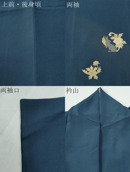 平和屋着物●訪問着　竹屋町刺繍　花兎　金彩　正絹　逸品　CABE2901yc