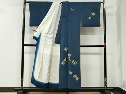 平和屋着物●訪問着　竹屋町刺繍　花兎　金彩　正絹　逸品　CABE2901yc