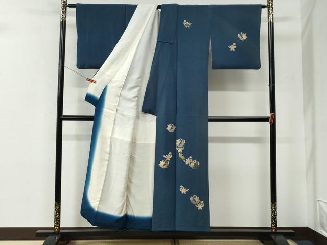 平和屋着物●訪問着　竹屋町刺繍　花兎　金彩　正絹　逸品　CABE2901yc