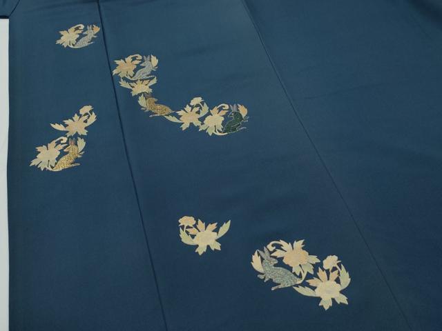平和屋着物●訪問着　竹屋町刺繍　花兎　金彩　正絹　逸品　CABE2901yc