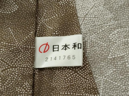 平和屋着物●長襦袢　無双仕立て　楓舞花文　正絹　逸品　CABE2904yc