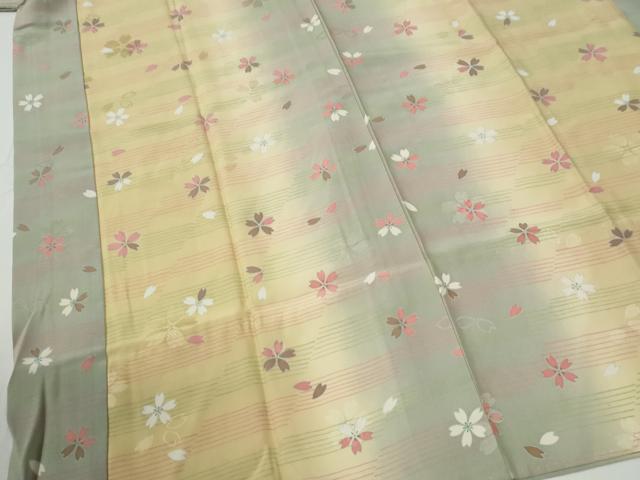 平和屋着物○長襦袢 無双仕立て 舞桜文 暈し染め 金彩 半衿