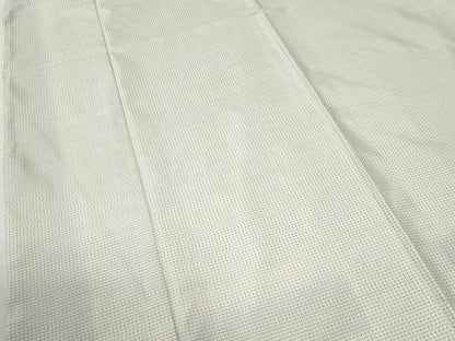 平和屋着物●本場大島紬　白大島　変わり格子　正絹　逸品　CABE2906yc