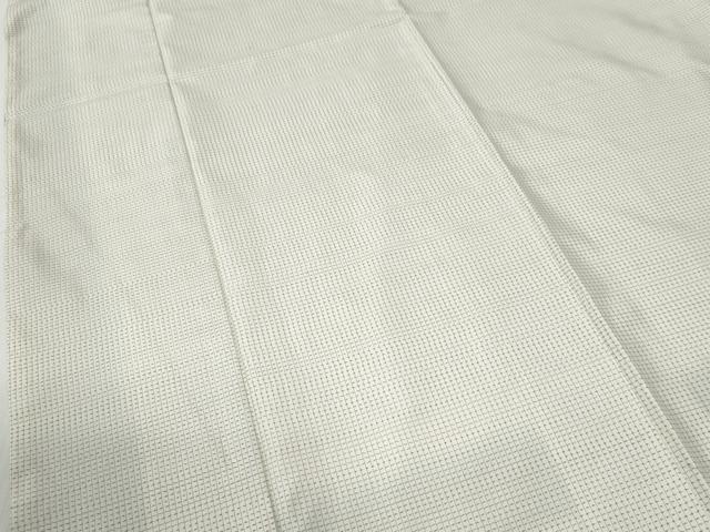 平和屋着物●本場大島紬　白大島　変わり格子　正絹　逸品　CABE2906yc
