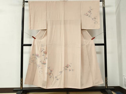平和屋着物●訪問着　友禅　作家物　枝花文　正絹　逸品　未使用　CABE2907yc