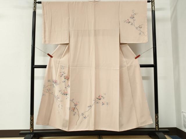 平和屋着物●訪問着　友禅　作家物　枝花文　正絹　逸品　未使用　CABE2907yc