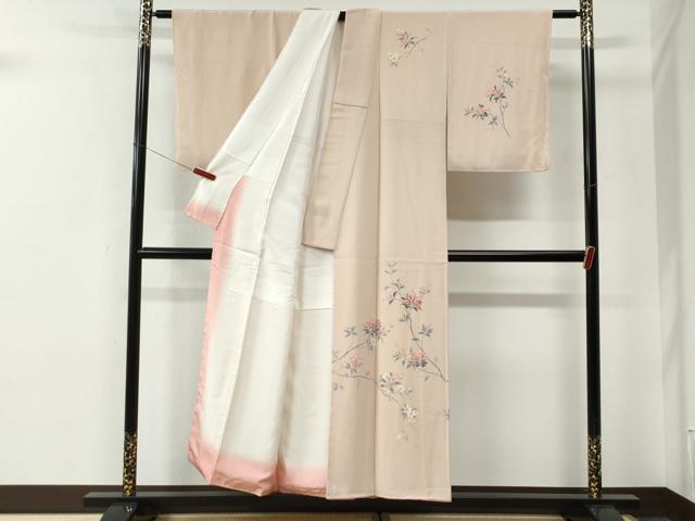 平和屋着物●訪問着　友禅　作家物　枝花文　正絹　逸品　未使用　CABE2907yc