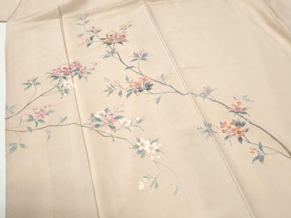 平和屋着物●訪問着　友禅　作家物　枝花文　正絹　逸品　未使用　CABE2907yc