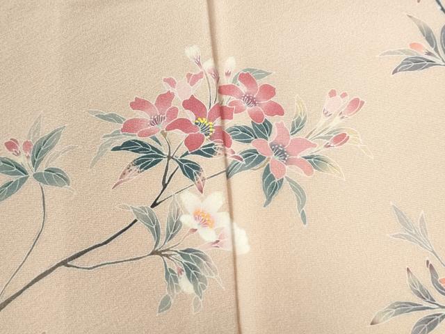 平和屋着物●訪問着　友禅　作家物　枝花文　正絹　逸品　未使用　CABE2907yc