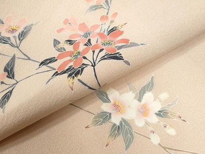 平和屋着物●訪問着　友禅　作家物　枝花文　正絹　逸品　未使用　CABE2907yc