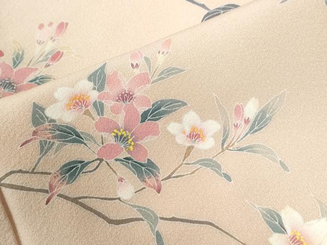平和屋着物●訪問着　友禅　作家物　枝花文　正絹　逸品　未使用　CABE2907yc