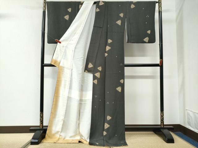 平和屋着物●上質な小紋　作家物　絞り　吉祥文　ロング丈　正絹　逸品　CABE2908yc