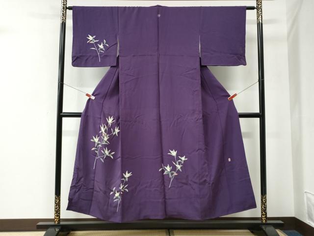 平和屋着物●本加賀友禅作家　南克治　訪問着　枝花文　正絹　逸品　CABE2912yc