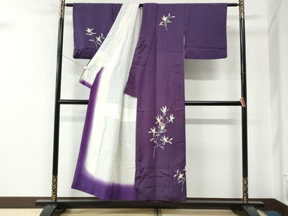 平和屋着物●本加賀友禅作家　南克治　訪問着　枝花文　正絹　逸品　CABE2912yc