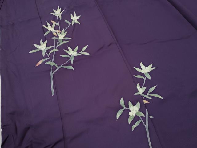 平和屋着物●本加賀友禅作家　南克治　訪問着　枝花文　正絹　逸品　CABE2912yc