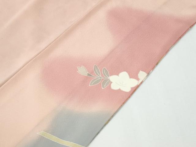 平和屋着物●訪問着　駒刺繍　菊花文　暈し染め　金彩　正絹　逸品　CABE2914yc