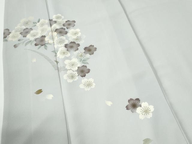 平和屋着物●訪問着　駒刺繍　舞桜文　金彩　正絹　逸品　CABE2916yc