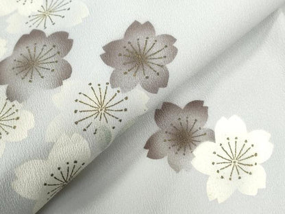 平和屋着物●訪問着　駒刺繍　舞桜文　金彩　正絹　逸品　CABE2916yc