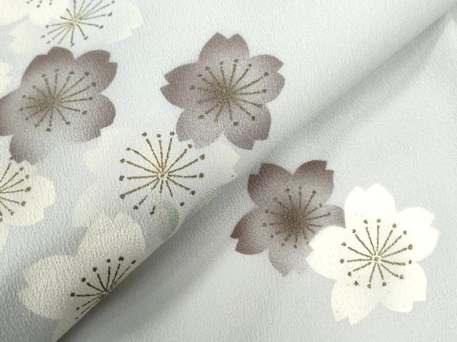 平和屋着物●訪問着　駒刺繍　舞桜文　金彩　正絹　逸品　CABE2916yc