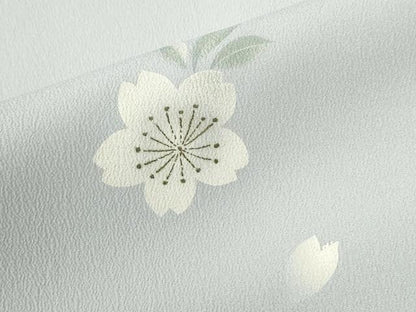 平和屋着物●訪問着　駒刺繍　舞桜文　金彩　正絹　逸品　CABE2916yc