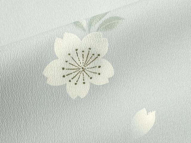平和屋着物●訪問着　駒刺繍　舞桜文　金彩　正絹　逸品　CABE2916yc