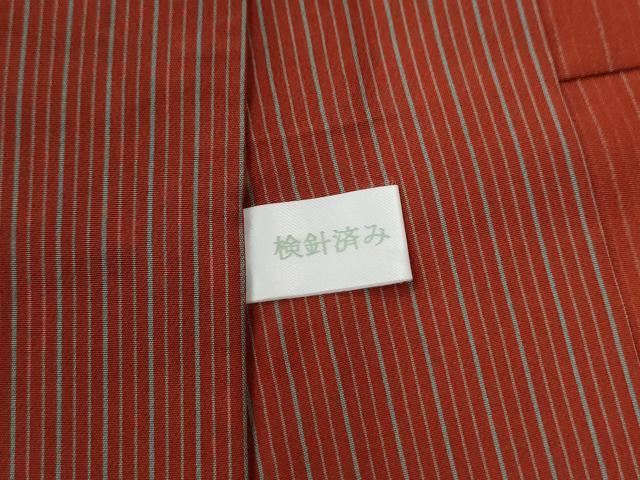 平和屋着物●長襦袢　無双仕立て　縞　正絹　逸品　未使用　CABE2918yc