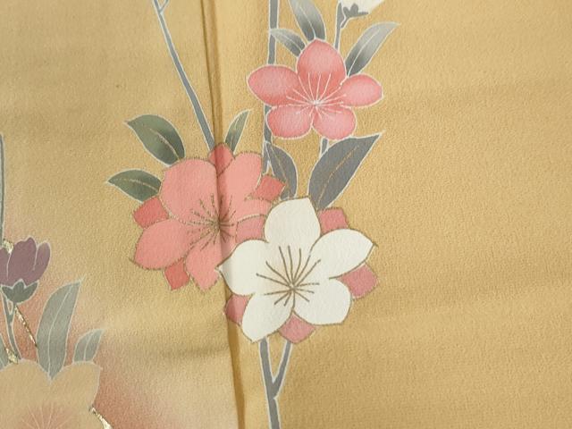平和屋着物●訪問着　芝草枝花文　暈し染め　金彩　正絹　逸品　CABE2919yc