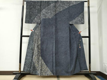平和屋着物●染織界の匠　村松祥三　訪問着　吉祥文　金銀彩　正絹　逸品　CABE2923yc