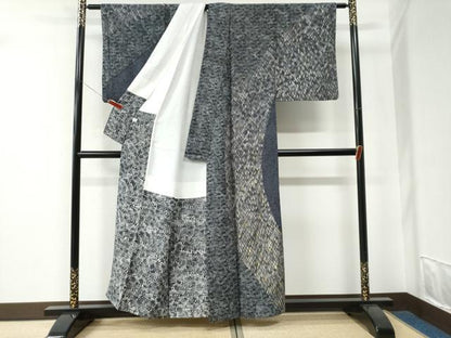 平和屋着物●染織界の匠　村松祥三　訪問着　吉祥文　金銀彩　正絹　逸品　CABE2923yc